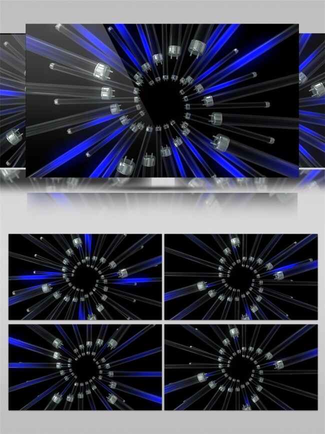 蓝色 光束 隧道 动态 视频 星际 梦幻 高清素材 唯美素材 光景素材