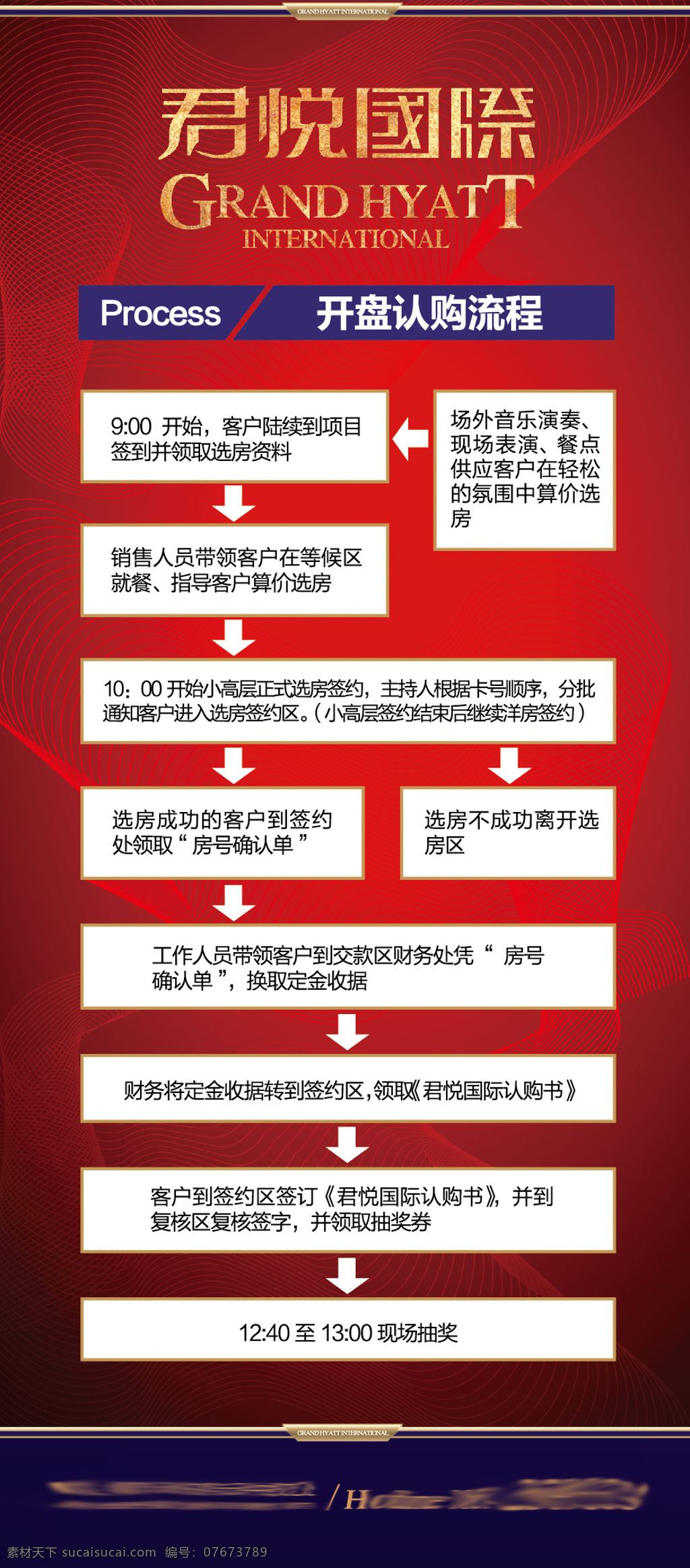 开盘 认购 流程 展架 大气 高端 闪耀 地产 易拉宝