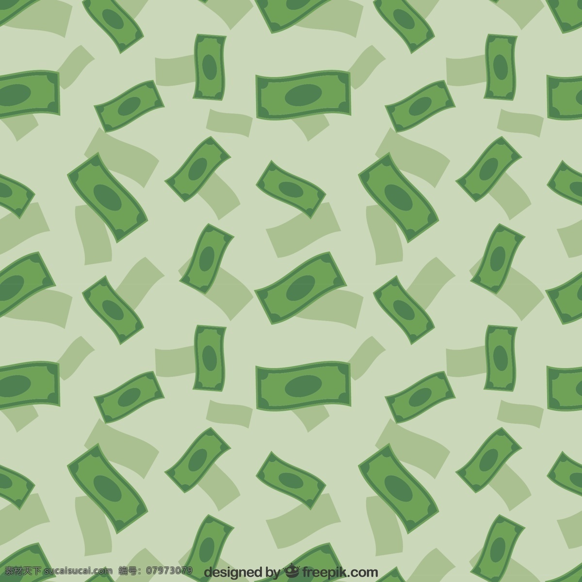 绿色 纸币 无缝 背景 矢量 金融 商务 货币 矢量图