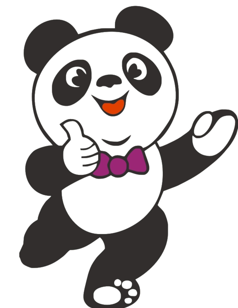 卡通 黑色 白色 动物 动漫动画 卡通熊猫 简笔画 熊猫简笔画 儿童房 儿童背景