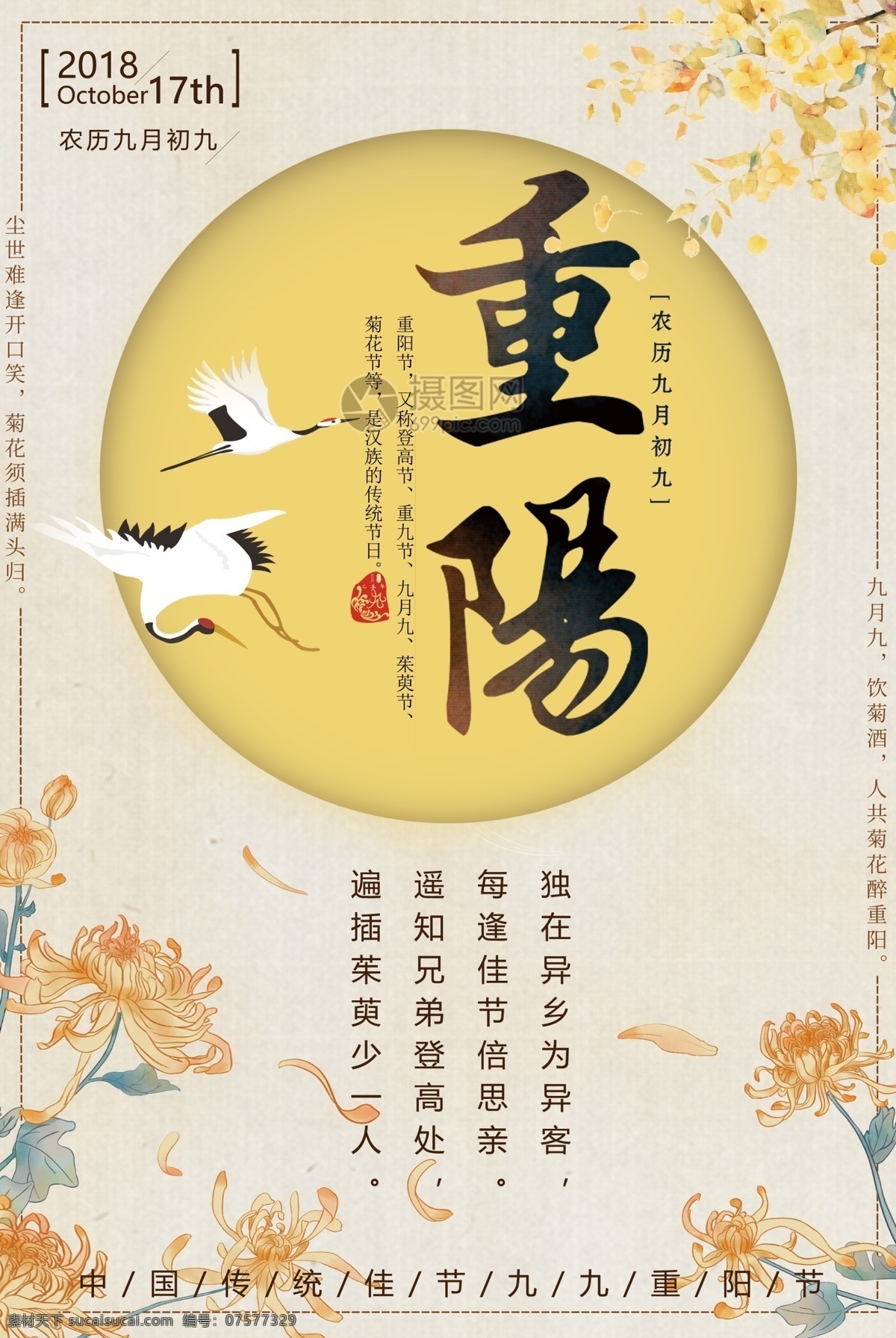 中国 传统节日 重阳节 海报 传统 节日 节庆 九月初九 尊老 敬老 孝敬父母