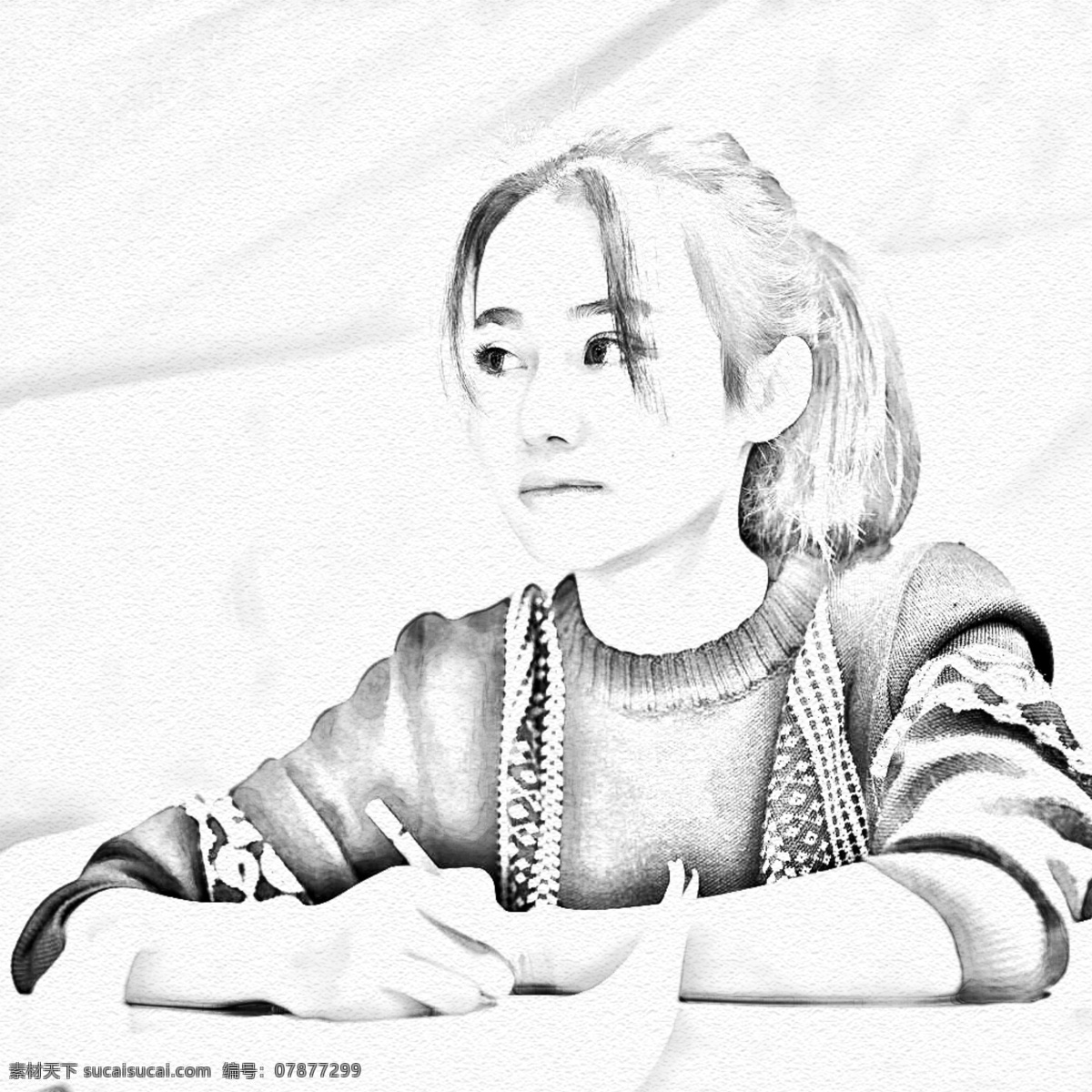 ps 制作 铅笔 素描画 效果 工笔画 铅笔画