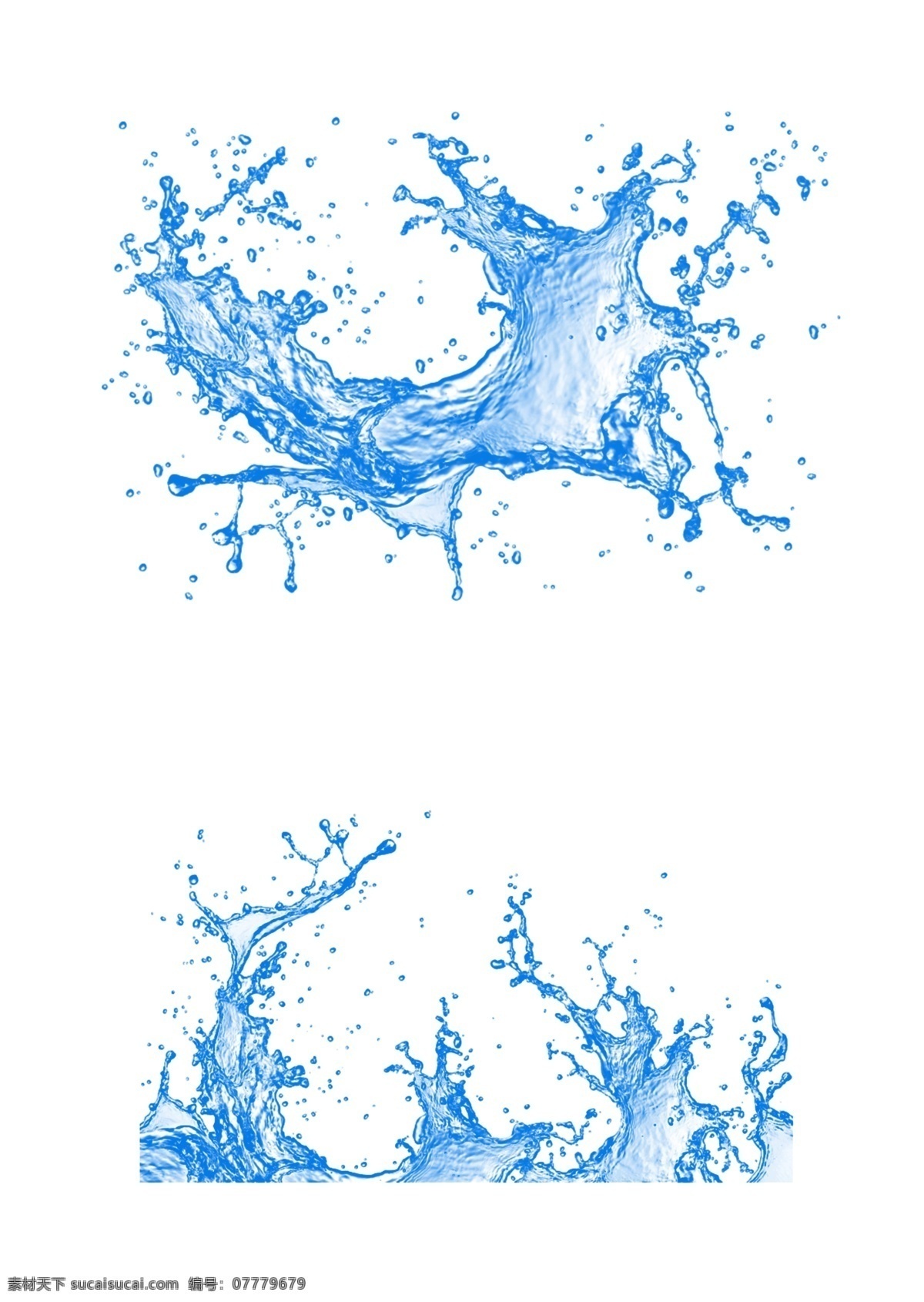 水珠 水花 蓝色