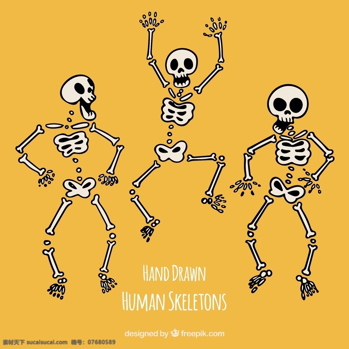 有趣 手绘 人类 骨骼 一方面 舞蹈 人力 画画 骨 人体骨架 系统绘制 骨头 好 草图 零件 粗略的 身体的一部分 黄色