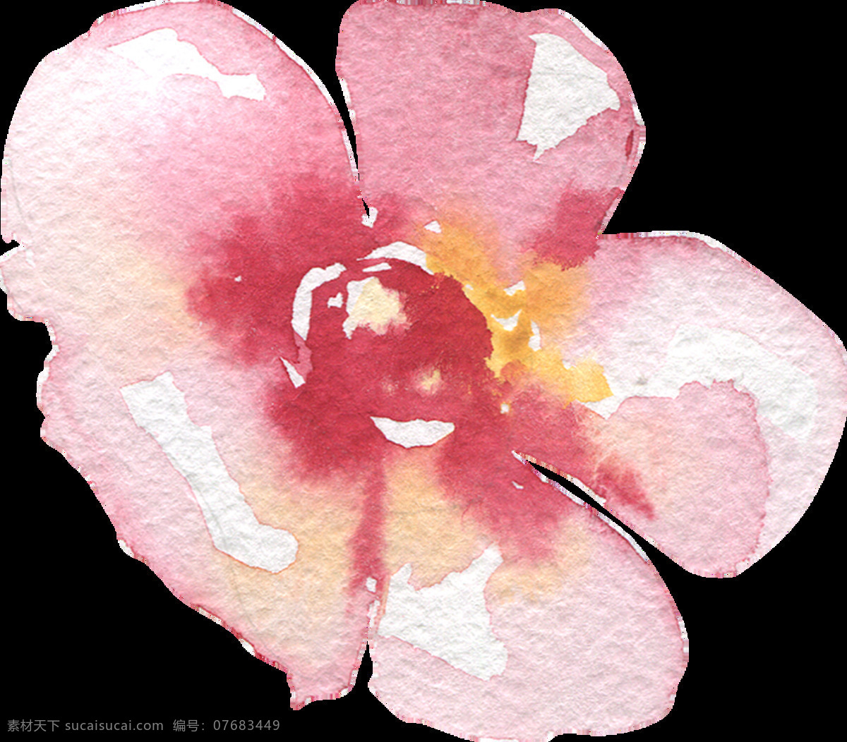 可爱 粉色 花卉 卡通 水彩 透明 免扣 手绘 透明素材 装饰 设计素材 淘宝素材 海报设计装饰 装饰图案