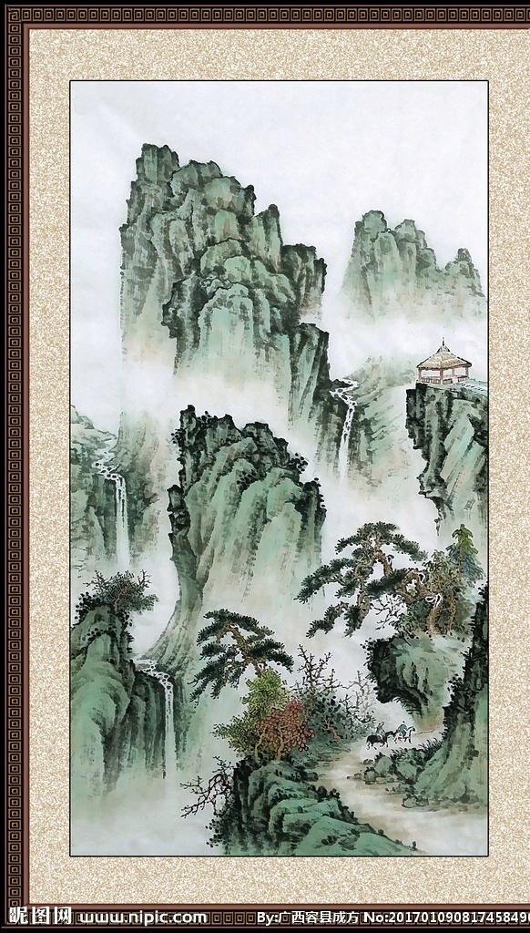 山水画 中国画 风景画 中国山水画 厅堂画 客厅画 传统中国画 风光画 文化艺术 绘画书法