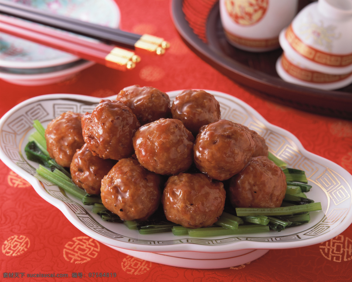 红烧丸子 食品 菜肴 中餐 餐饮 美食 美食文化 传统美食 摄影图库 餐饮美食