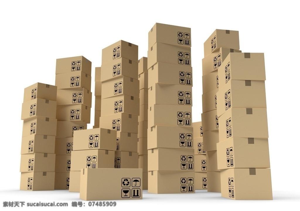 3d包装箱 物流 货运 快递 物流箱 纸箱 3d 3d设计