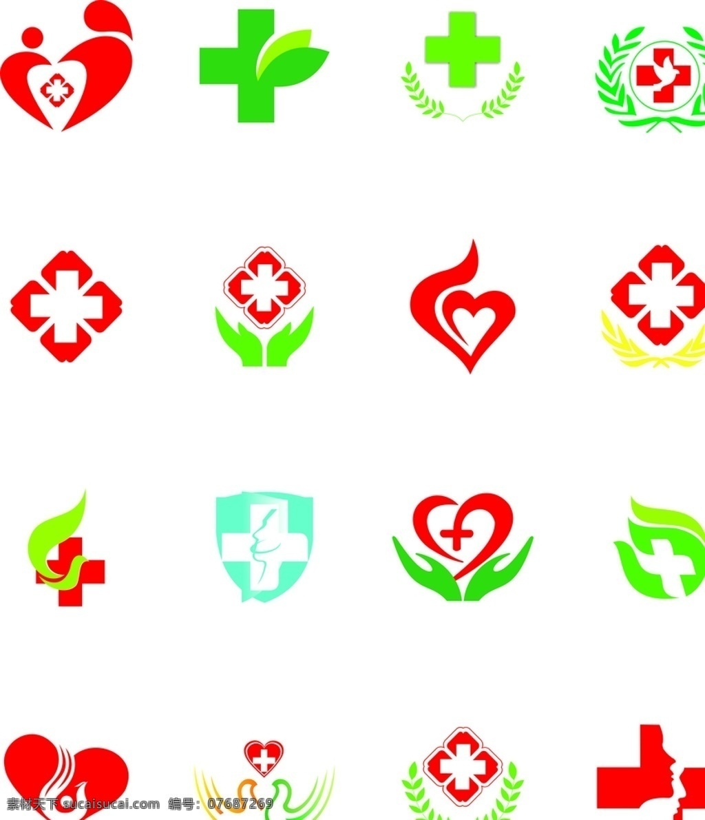 红十字标志 医院标 医院标志 红十字 logo 医院logo 门诊 红十字标牌 医院标牌 标识标志图标 矢量图
