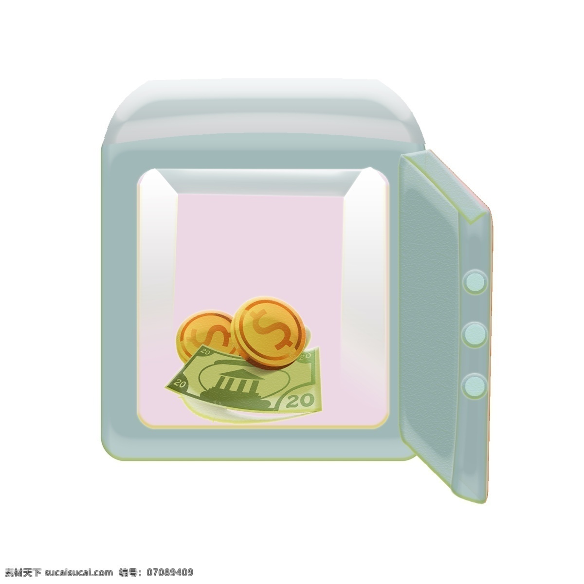 卡通 电子 保险箱 插图 财富 金钱 卡通保险箱 电子保险箱 保险箱插图 人民币 智能保险箱