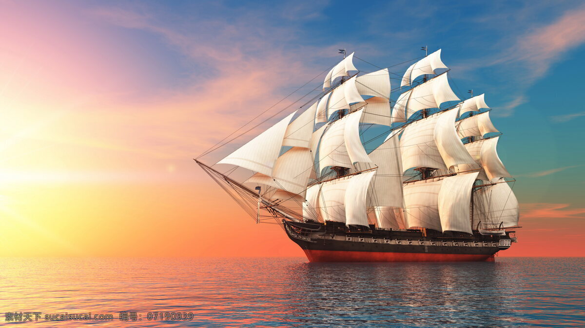 海上 帆船 唯美 意境 高清 海上帆船 唯美意境 大帆船 船 海面