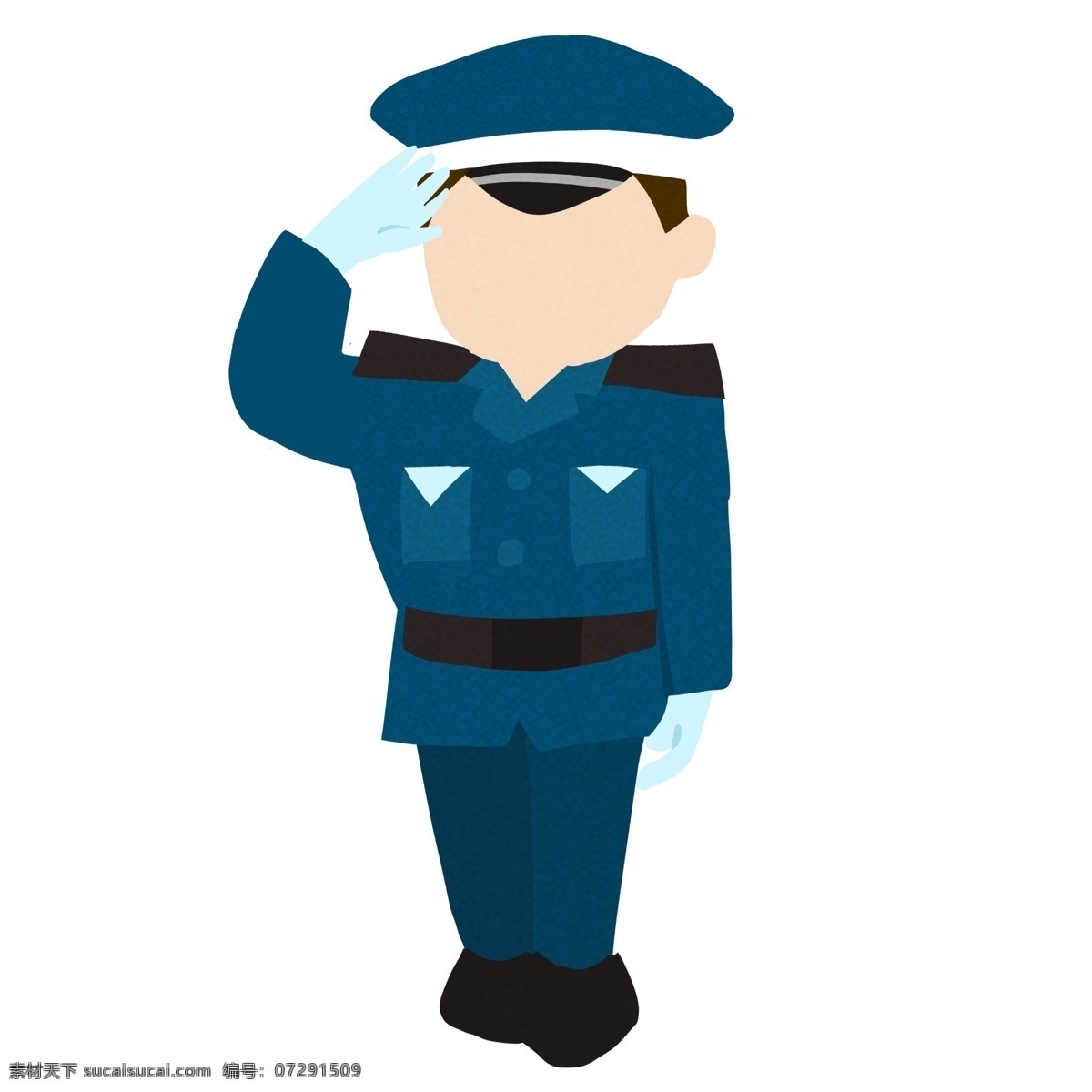 执勤 警察 装饰 插画 执勤的警察 开心的警察 警察装饰 警察插画 立体警察 立正的警察 卡通人物