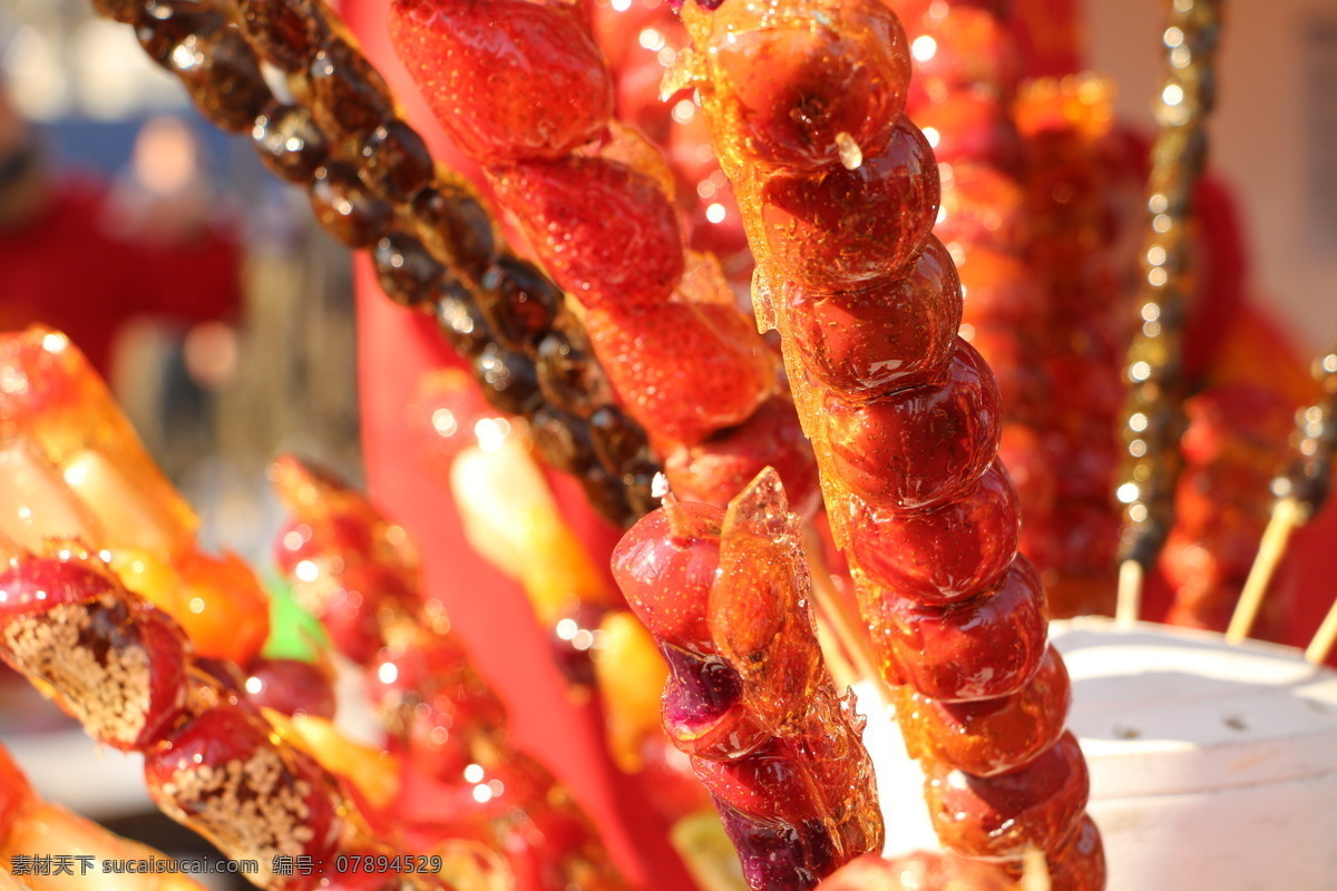 糖葫芦 过年 红色 喜庆 人文 糖 文化艺术 节日庆祝