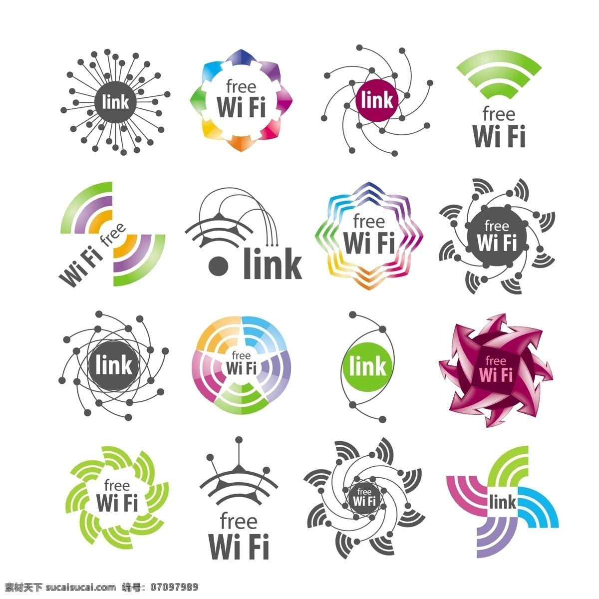 图标 标识 信号 wifi 网络 商业图标 公司图标 企业 logo 创意 矢量 标志图标 网页小图标