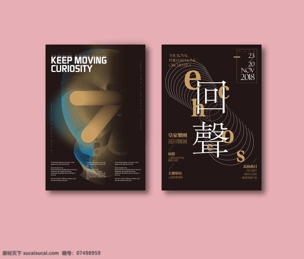 时尚 音乐 回声 宣传海报 展板 酷炫 海报