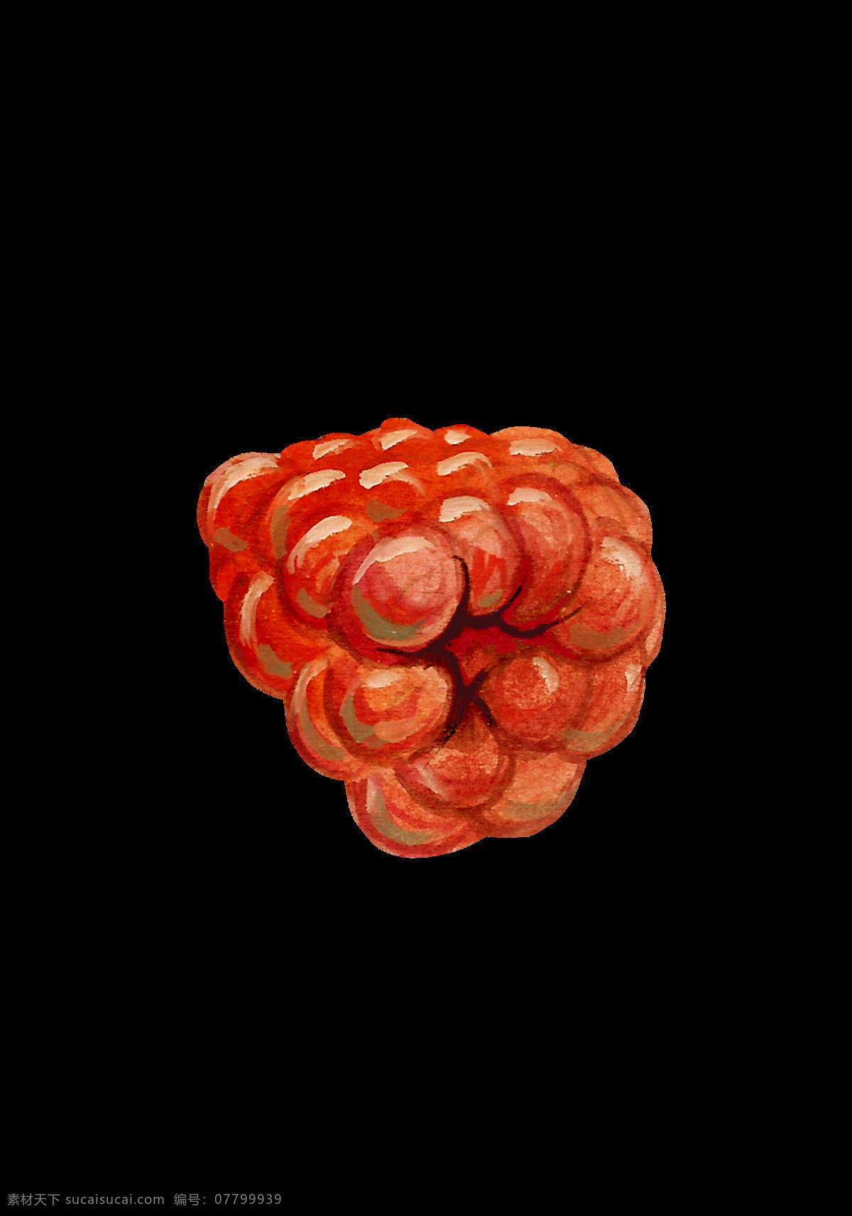 立体 树莓 透明 水果 卡通 抠图专用 装饰 设计素材