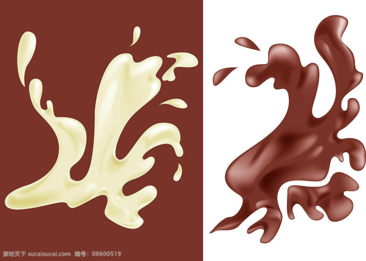 巧克力 餐饮美食 高清 牛奶 生活百科 设计素材 模板下载 奶滴 psd源文件 餐饮素材