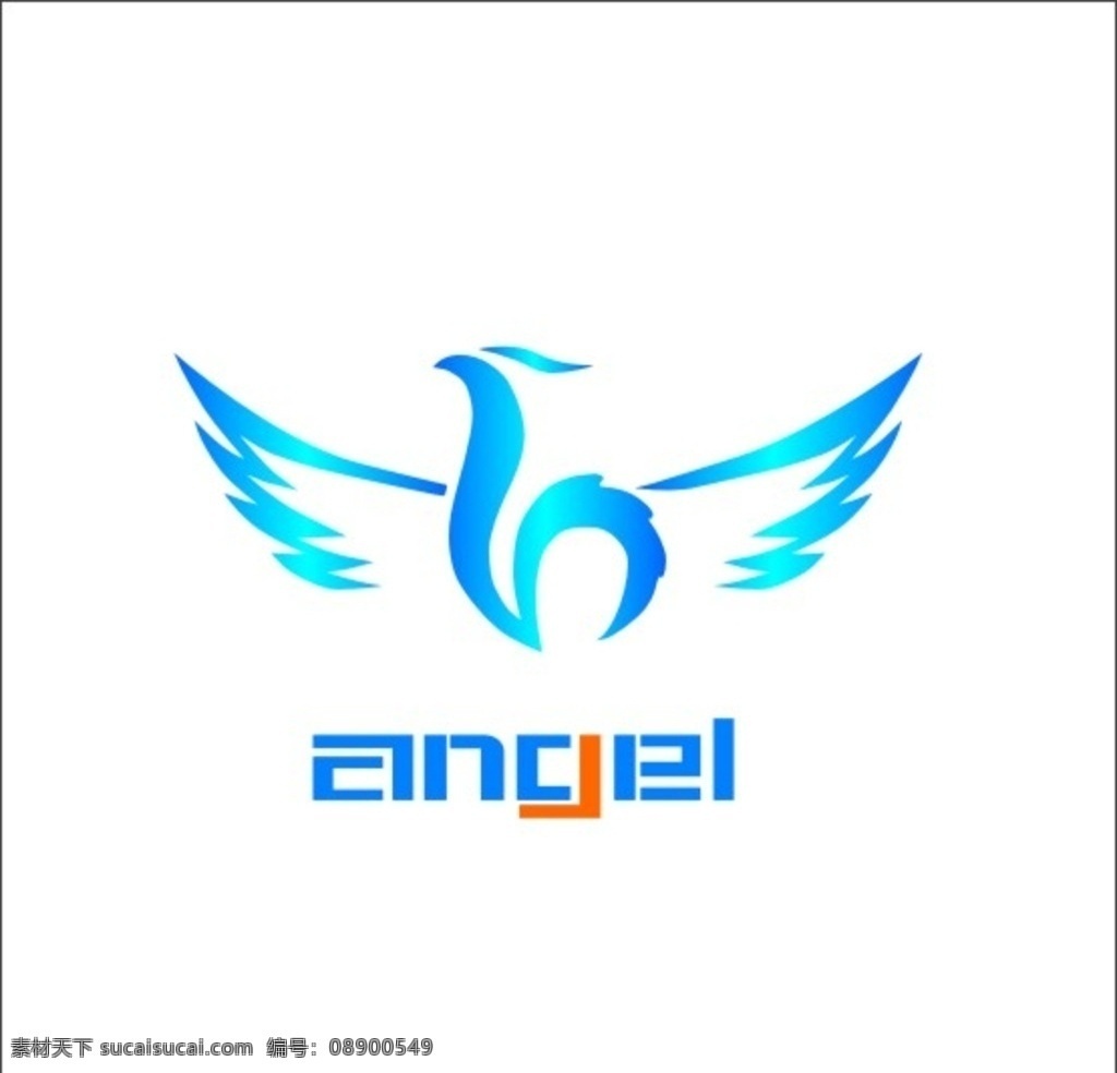 公司 logo 标志 a 飞翔 翅膀 凤凰 化妆品 蓝色 angel 凤头 企业 商标 标志图标