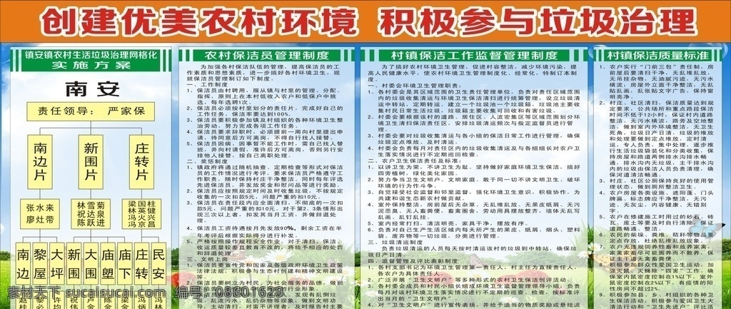 农村 环境 垃圾 治理 海报