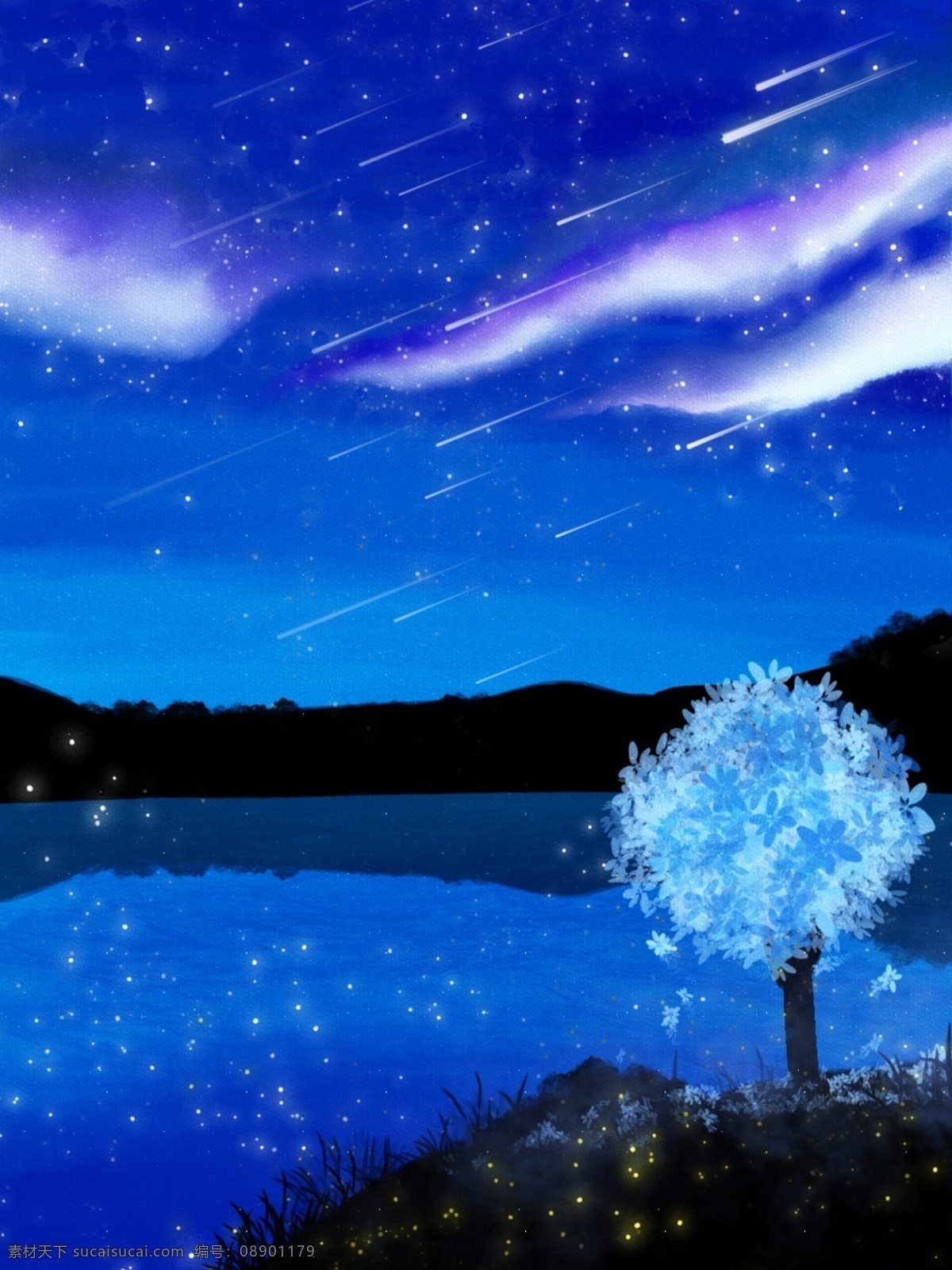 星空背景 展板 蓝色背景 地球 科技