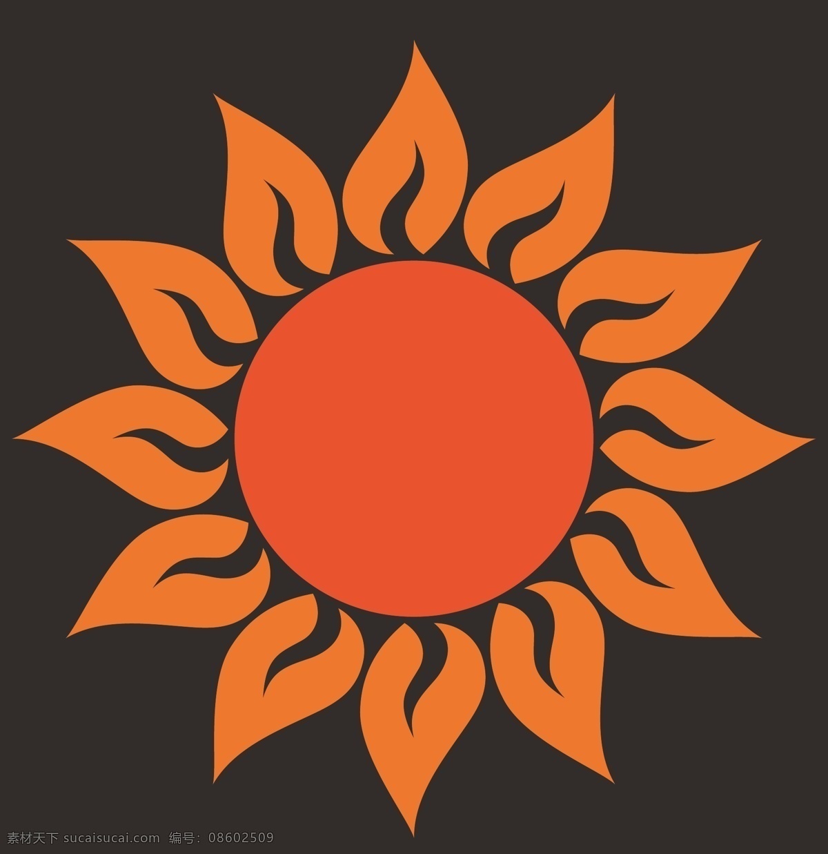太阳矢量素材 太阳模板下载 漂亮 高档 颜色 多种 形式 可爱 太阳 少数民族图案 传统纹理 底纹背景 底纹边框 矢量