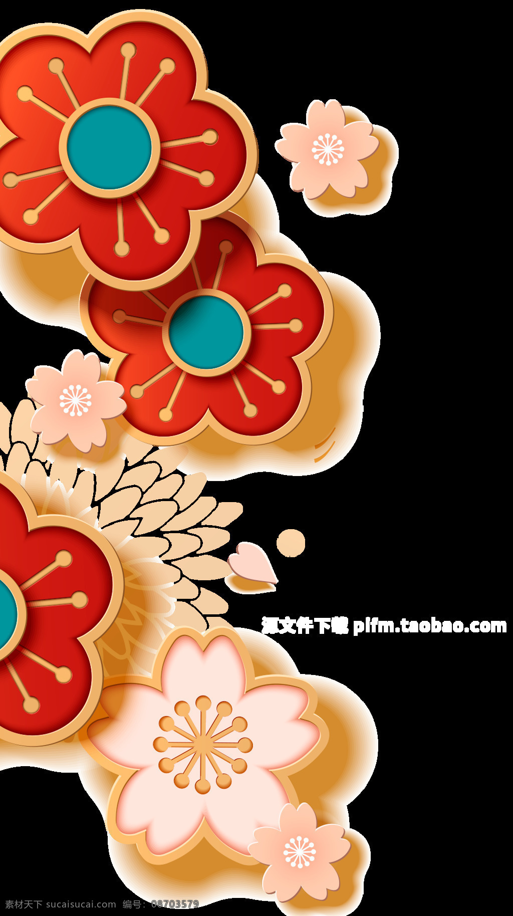 梅花剪影 梅花素材 梅花 印花 标志图标 其他图标