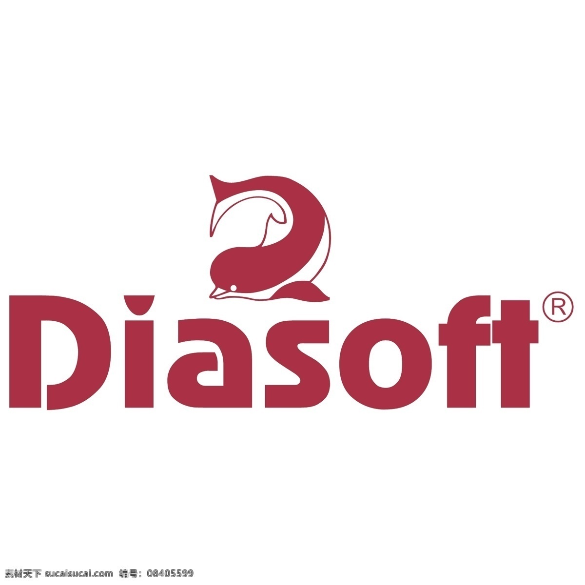 红色 可爱 鲸鱼 图标 logo 红色的 logo设计 diasoft 白色