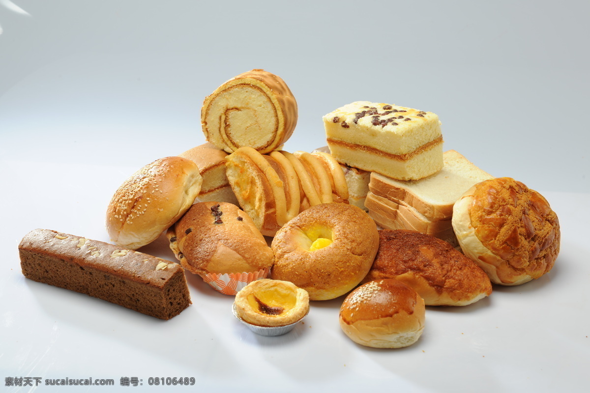 各种面包糕点 面包 手工烘焙 美味 营养 肉松 红豆 豆沙 巧克力 蛋挞 糕点 西餐美食 餐饮美食