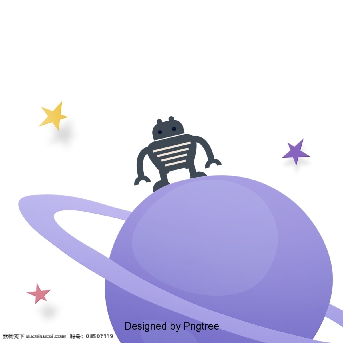 带 紫色 星球 星星 的卡 通 外星人 宇航员 卡通 行星 太空