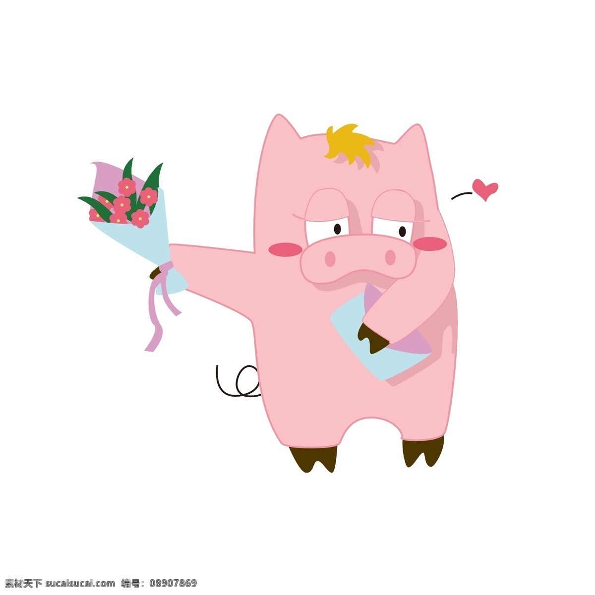 简约 猪年 卡通 猪 形象 表情 包 可爱 风格 表白 花束 害羞 卡通猪 矢量 简约猪 猪形象 表情包 喜欢你 粉红猪
