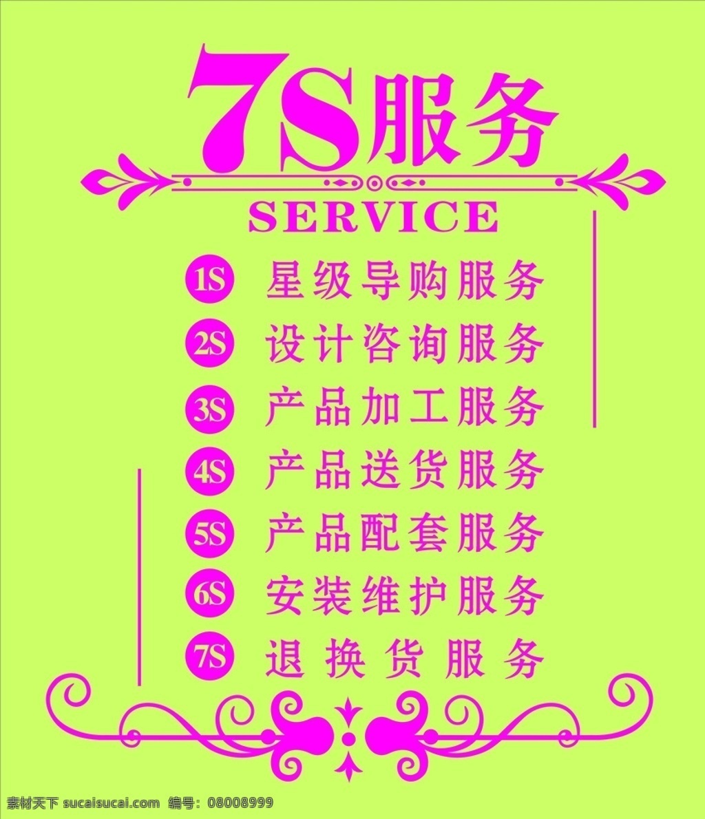 7s 服务 7s服务 产品服务 花边