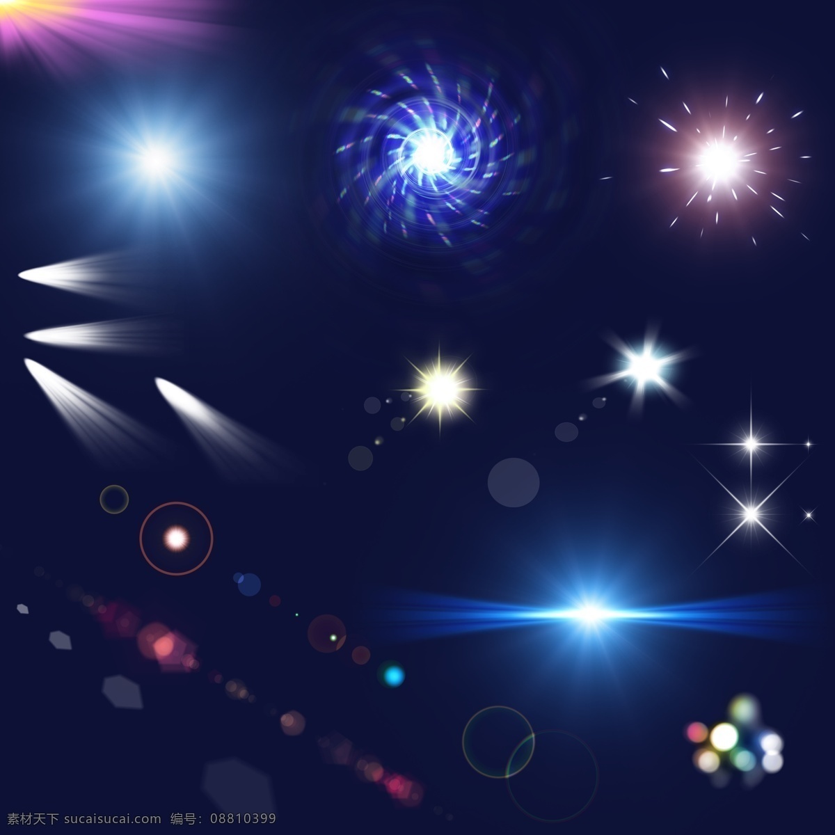 星星 星光 光照 光引 特效光 共享素材