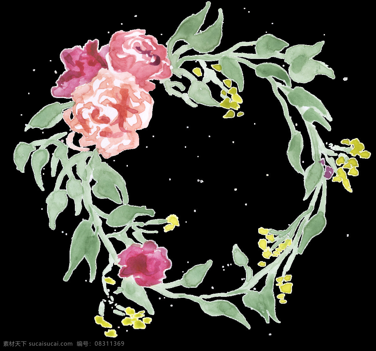 梦幻 春季 景色 透明 装饰 海报设计装饰 花卉 卡通 免扣 设计素材 水彩 淘宝素材 透明素材 植物