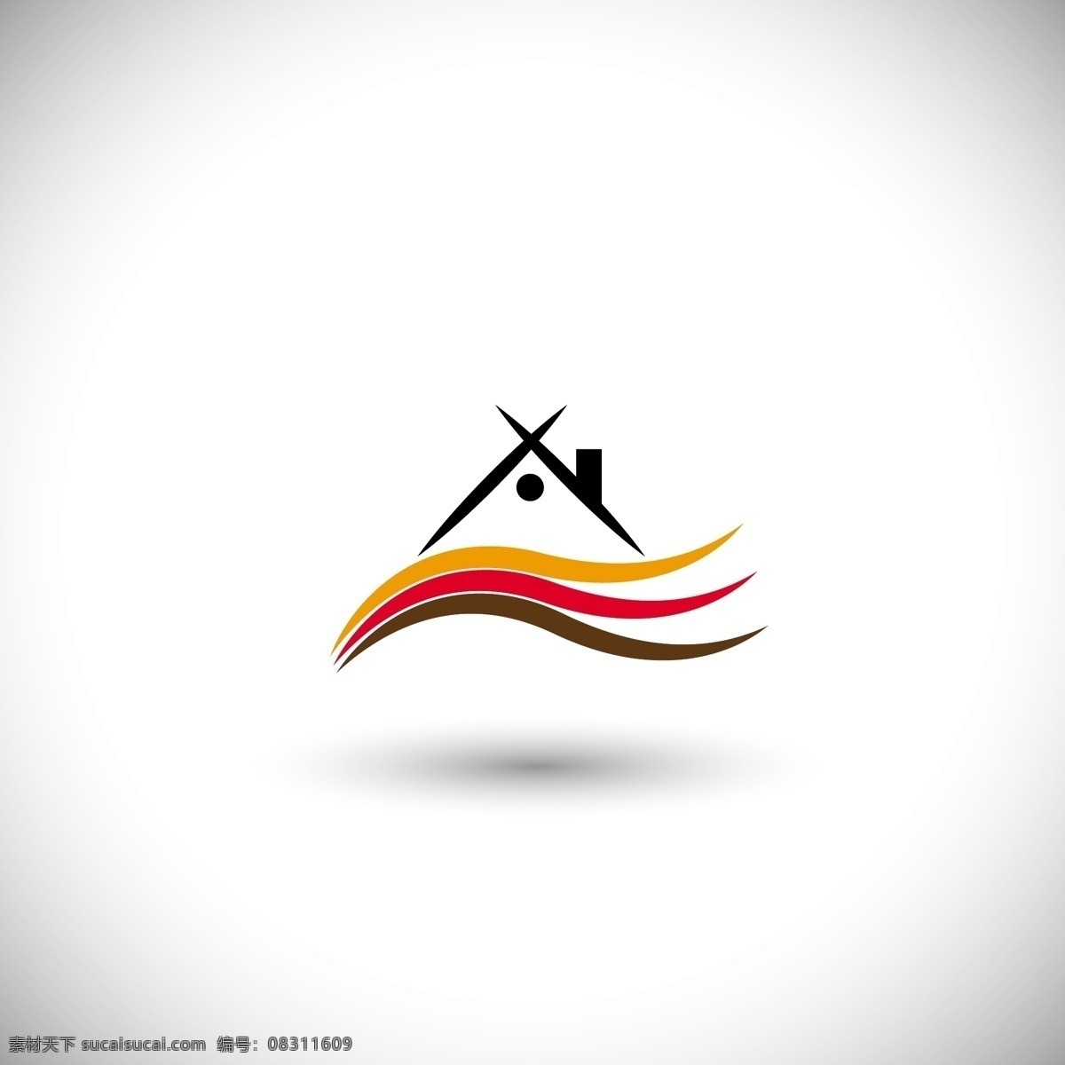 房地产 商标 logo 模板 波浪 抽象 logo模板