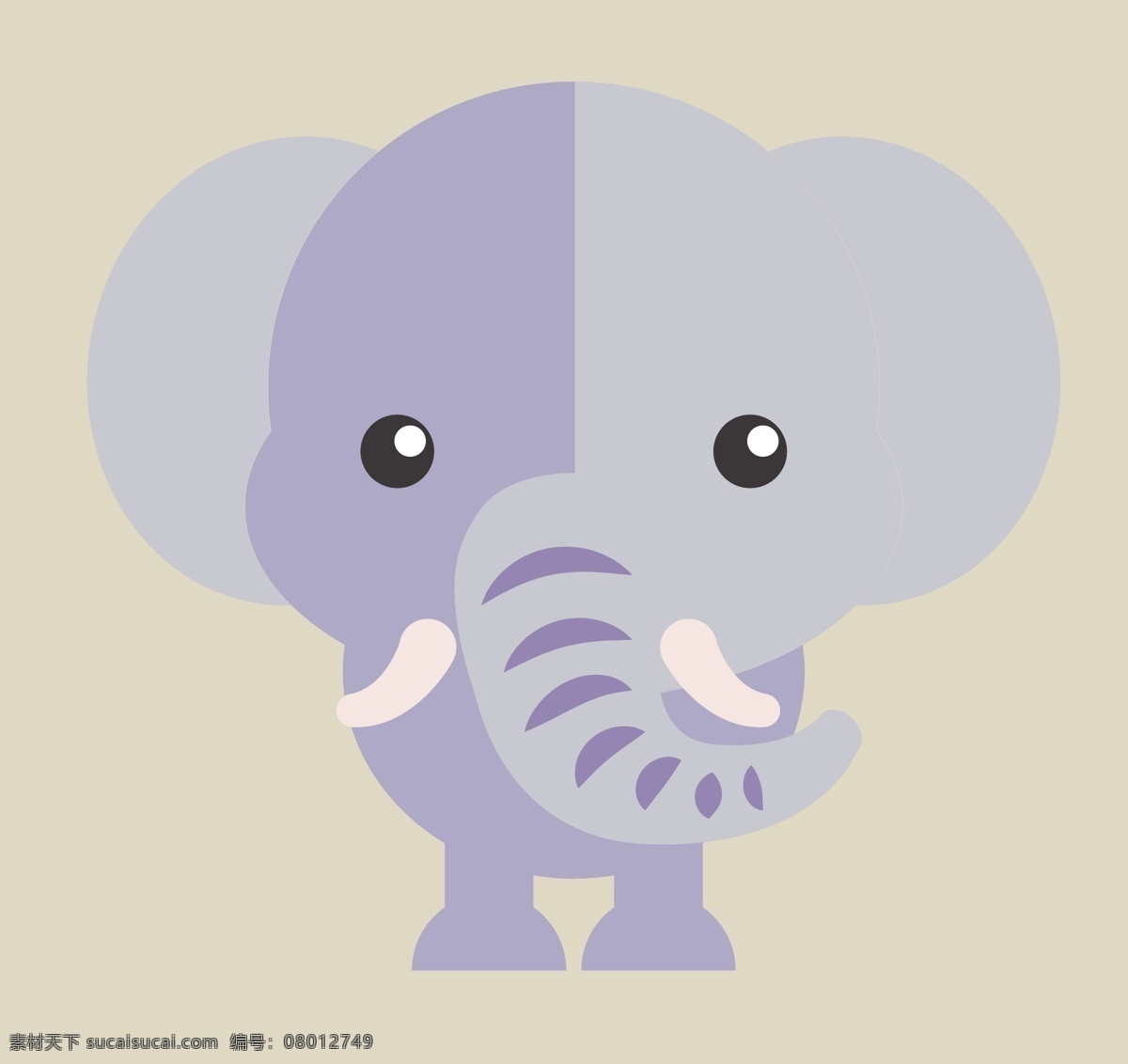 矢量 大象 可爱 的卡 通 动物 模板下载 卡通