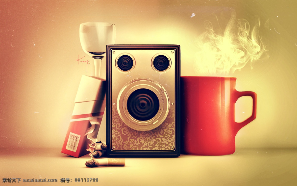 茶杯 音响 效果图 背景 质感图 背景图片