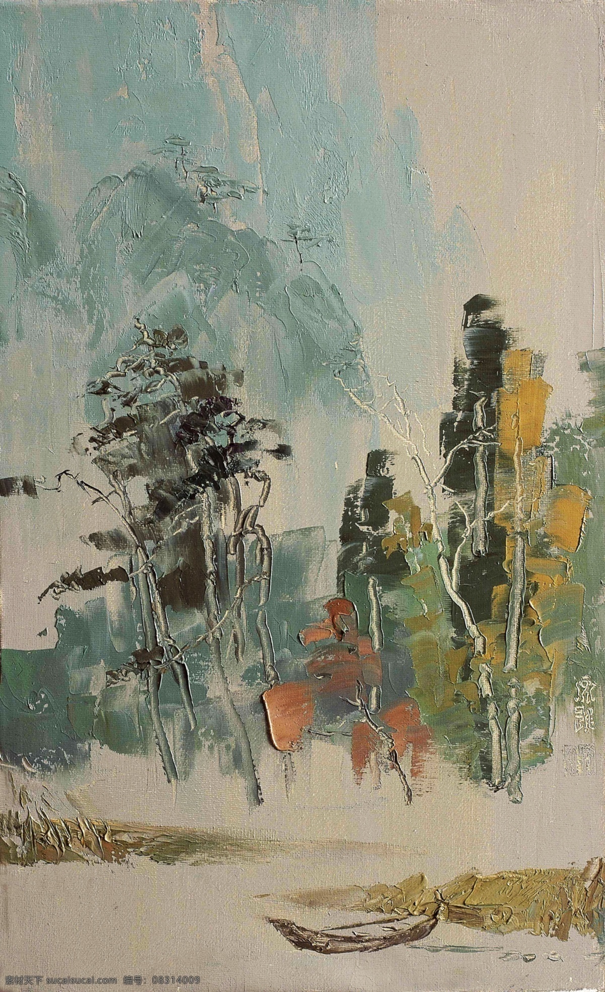 风景 建筑 田园 植物 水景 印象 画派 写实主义 油画 装饰画 家居装饰素材