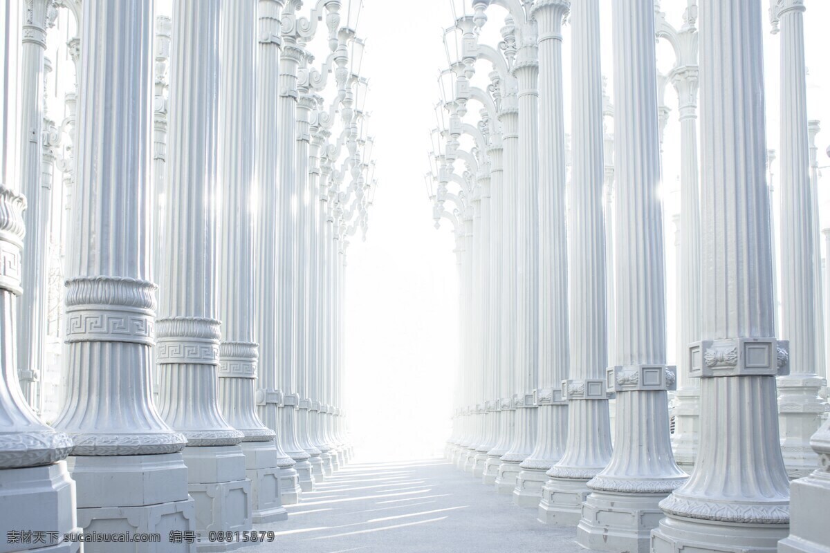 罗马柱 列 走廊 结构 希腊 古代 历史 白 建设 大厅 室内 建筑园林 雕塑