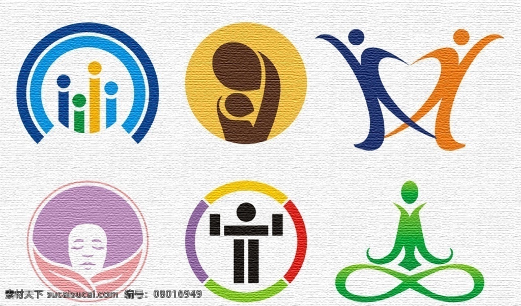 标志设计 人物标志 美容标志 运动标志 舞蹈标志 母婴标志 健身标志 瑜珈标志 标志图标 企业 logo 标志