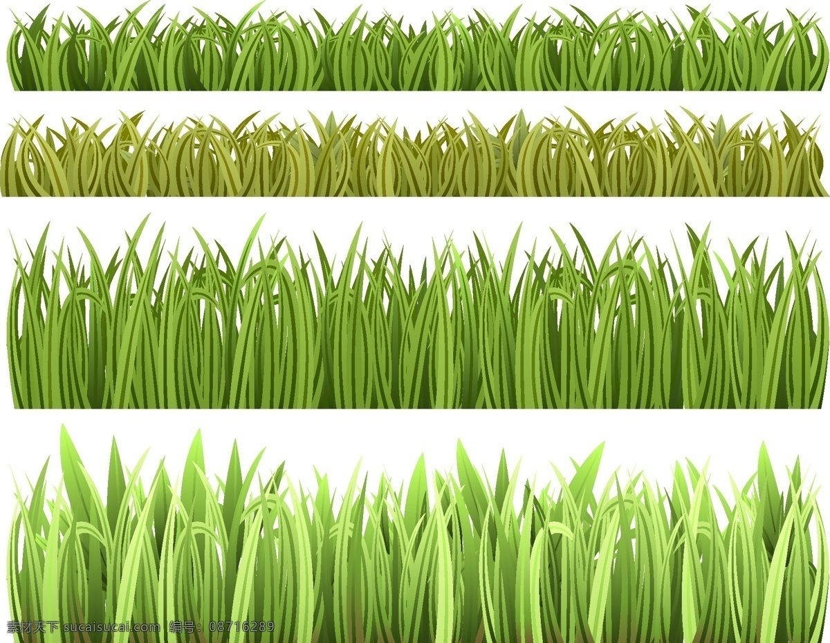 绿色 小草 矢量图 其他矢量图