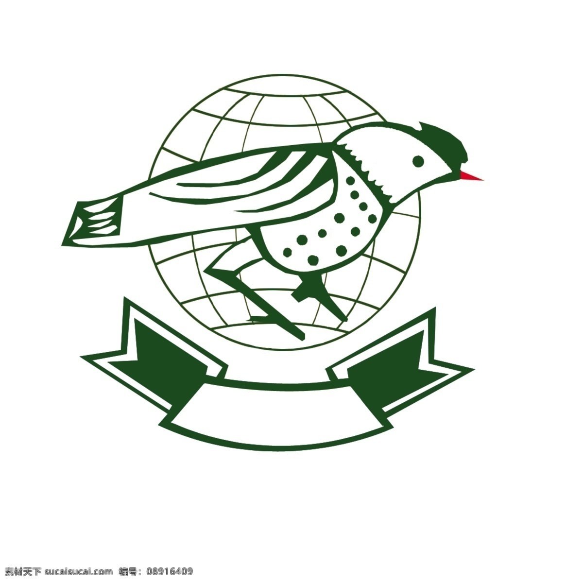 啄木鸟 logo 产品 分层 源文件 白色