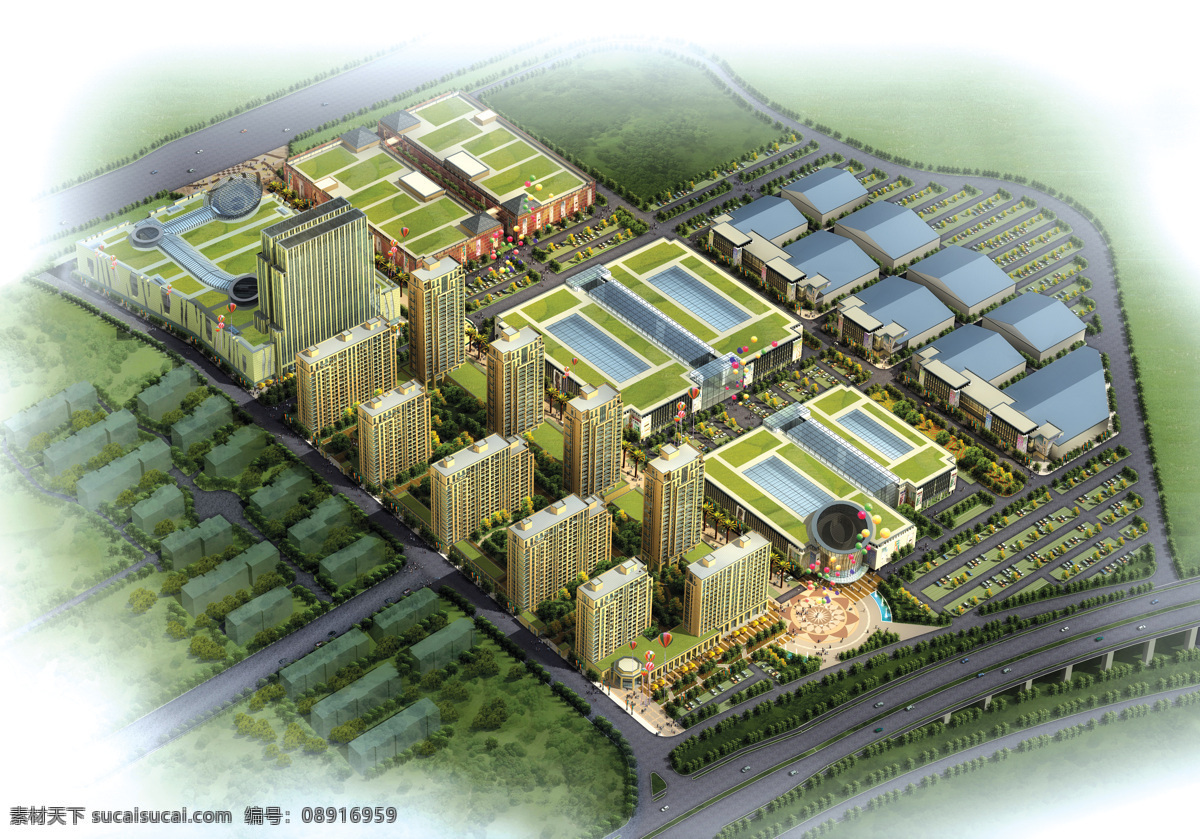 房地产 规划图 环境设计 建筑 建筑设计 建筑效果图 楼房 楼盘 小区 鸟瞰图 设计素材 模板下载 小区鸟瞰图 效果图 装饰素材