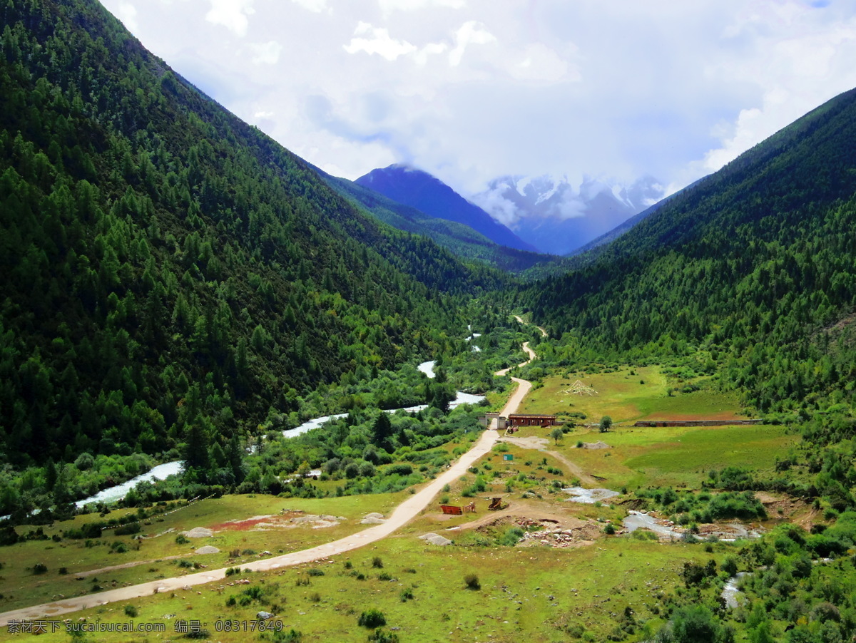 西藏高原景观 西藏 高原 青山 绿色 西藏风景 高原风景 自然景观 自然风景