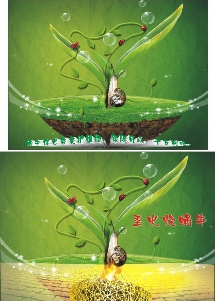 植物 树苗 蜗牛 草地 树须 气泡 花甲虫 气流 星星 火 砖地 鸟槽 圣火 烧 玩玩 矢量