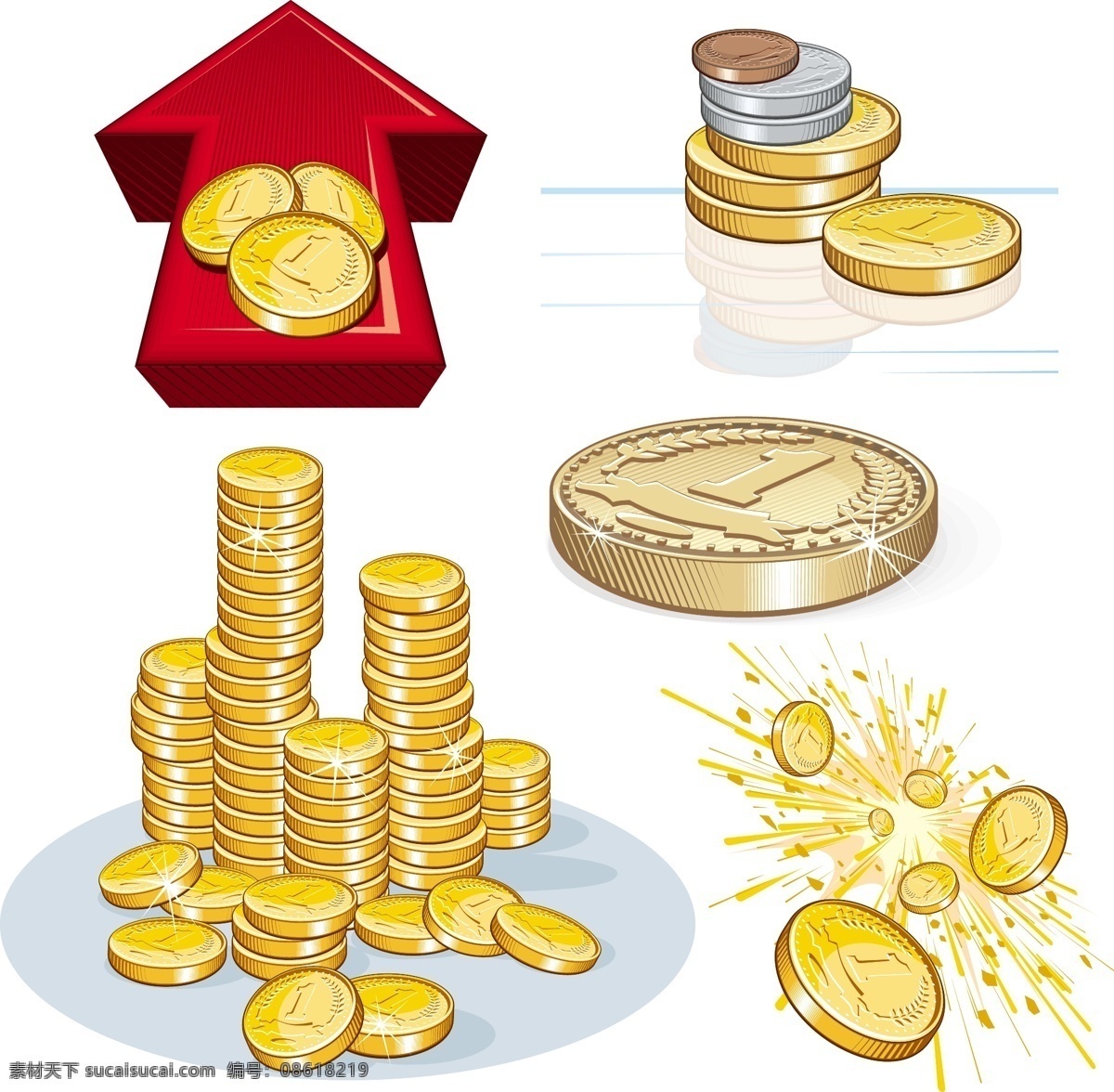 矢量 金币 元素 矢量图 其他矢量图