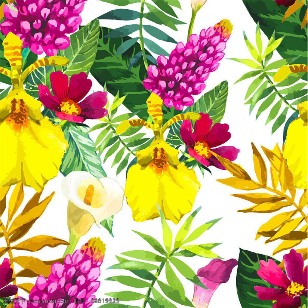 鲜艳 植物 花朵 图案 广告 背景 背景素材 素材免费下载 底纹背景