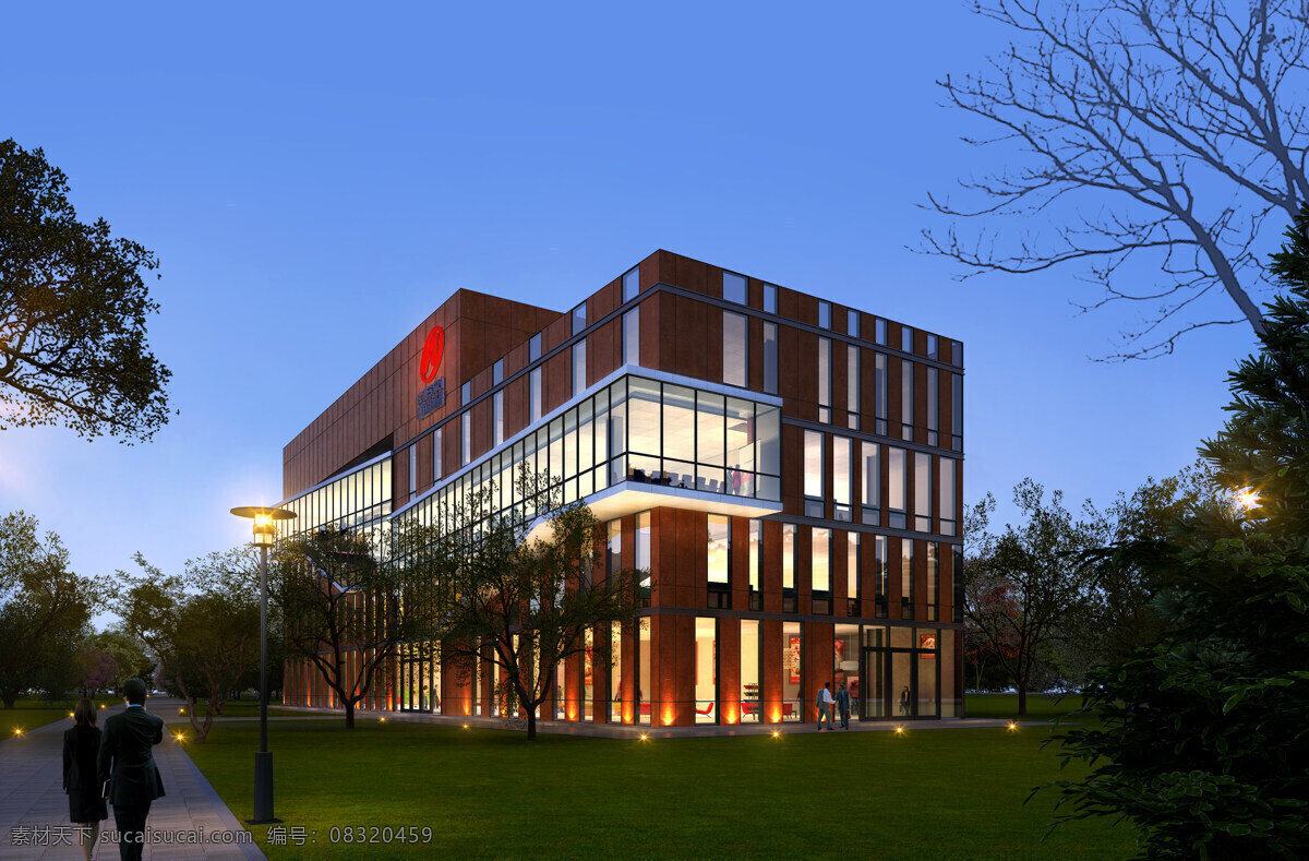 钢铁研究总院 办公楼 3d设计 钢结构 建筑设计 效果图 夜景 3d模型素材 其他3d模型