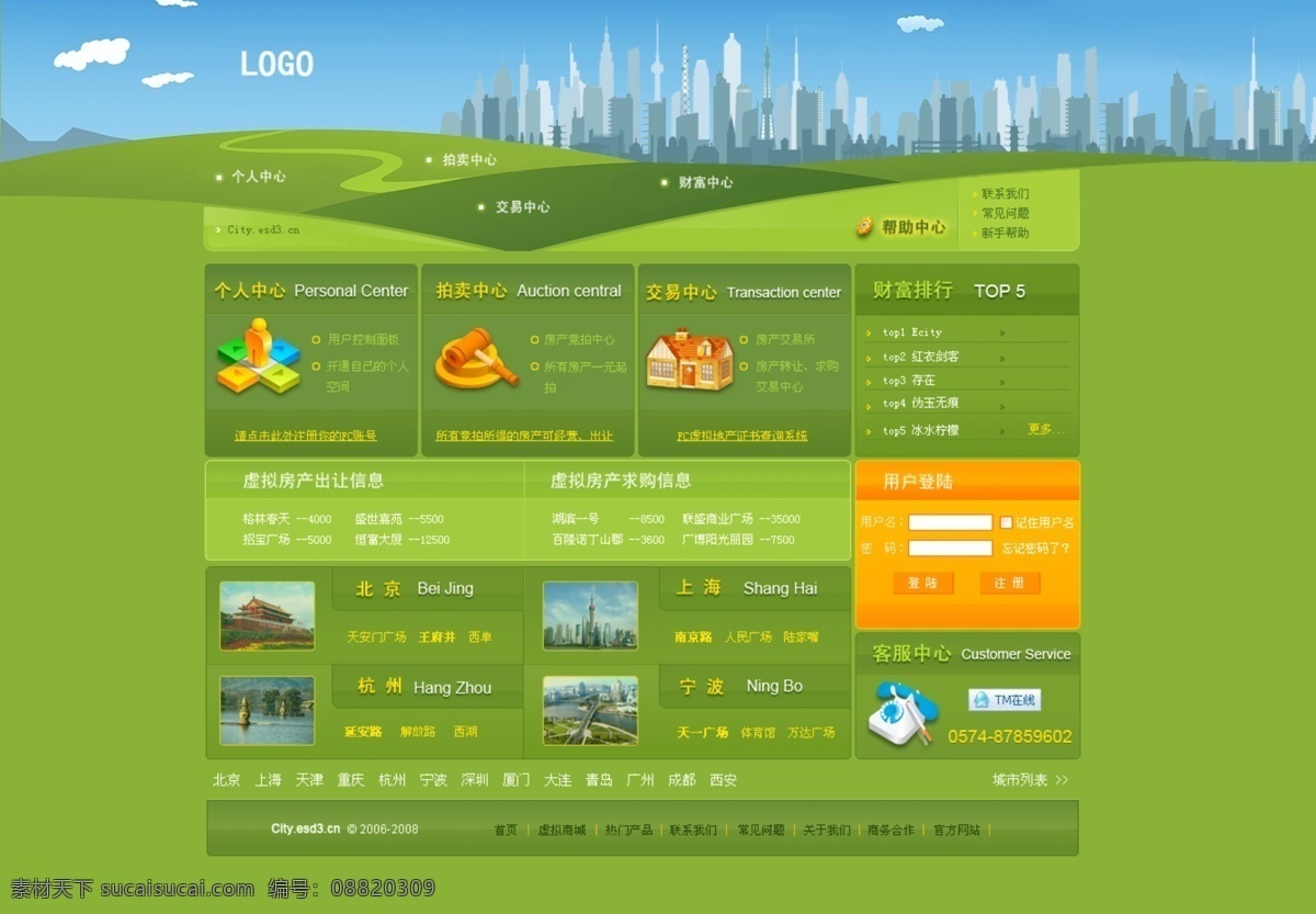 房产网站模板 网站模板 网站首页模板 网页设计 中文模版 网页模板 源文件