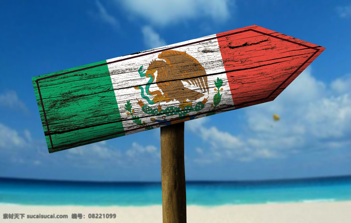 国旗 图案 木牌 指示牌 墨西哥 国旗图片 生活百科