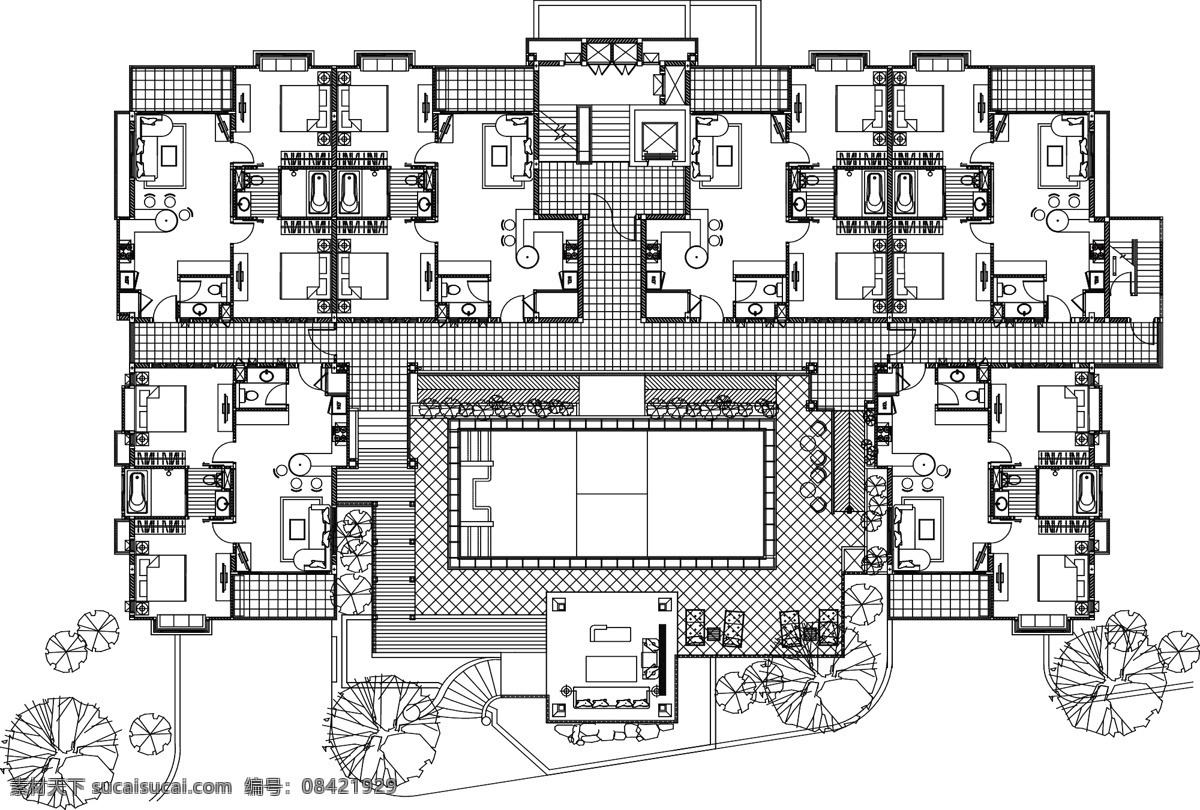 矢量 建筑 户型 平面 设计图 户型图 平面图 室内设计 装修 图纸 图 家居装饰素材